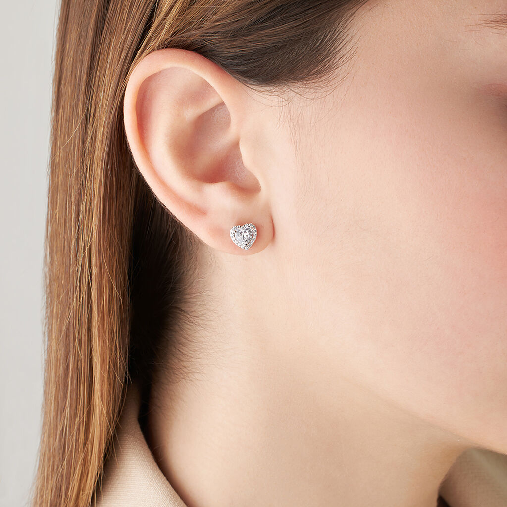 Orecchini Lobo Silver Elegance Argento Rodiato Cubic Zirconia - Orecchini a Lobo Donna | Stroili