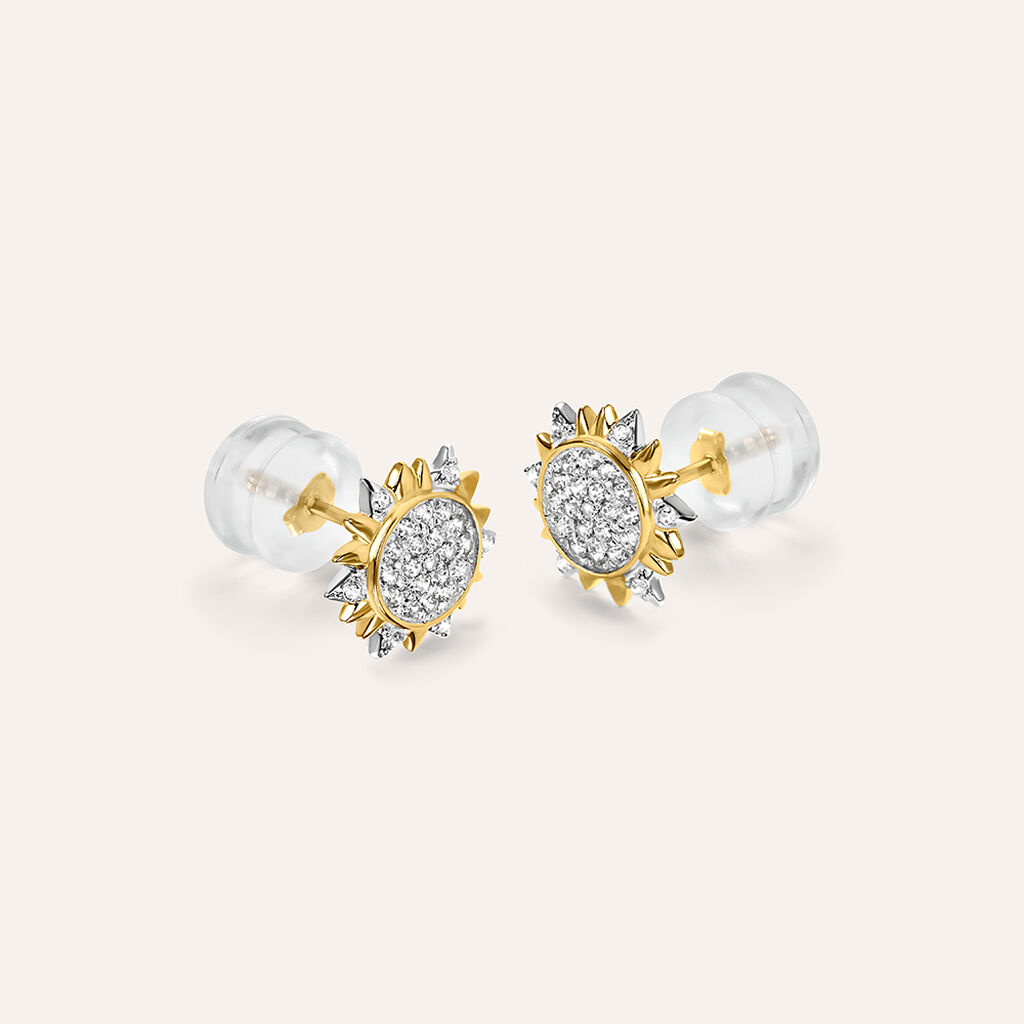 Orecchini Lobo Claire Oro Giallo Cubic Zirconia - Orecchini a Lobo Donna | Stroili