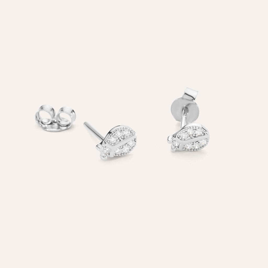 Orecchini Lobo Silver Moments Argento Rodiato Cubic Zirconia