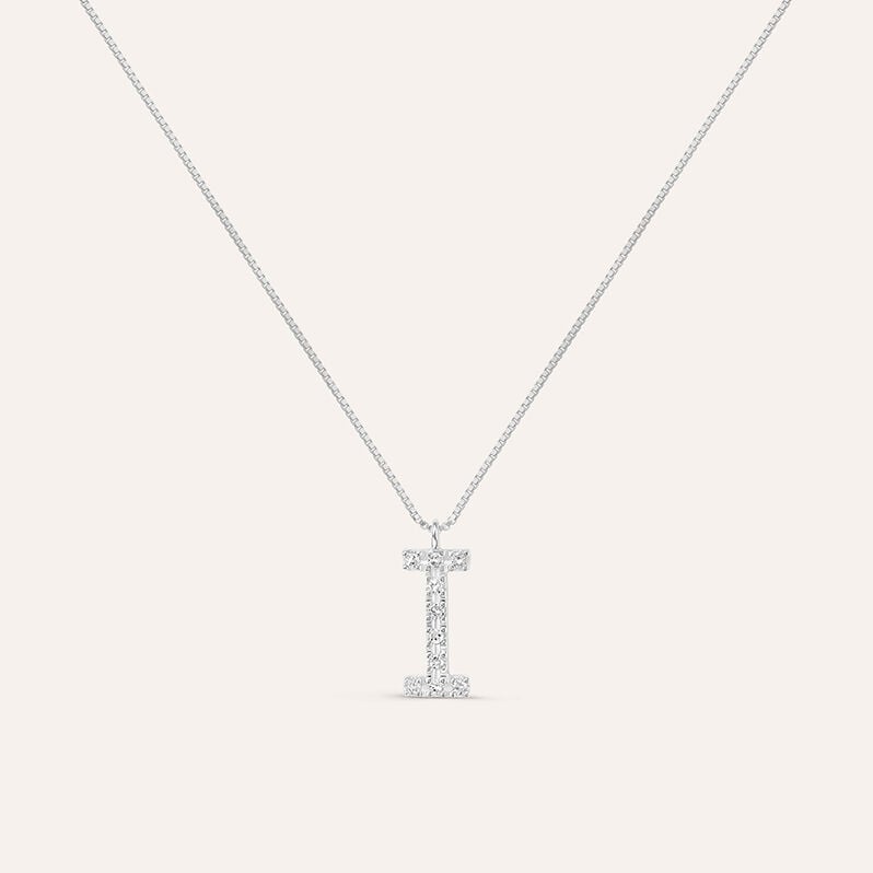 Collana Diamond Letters Oro Bianco Diamante - Collane Donna | Stroili