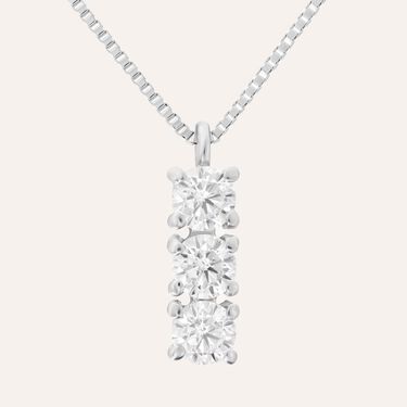 Collana Trilogy Claire Oro Bianco Cubic Zirconia