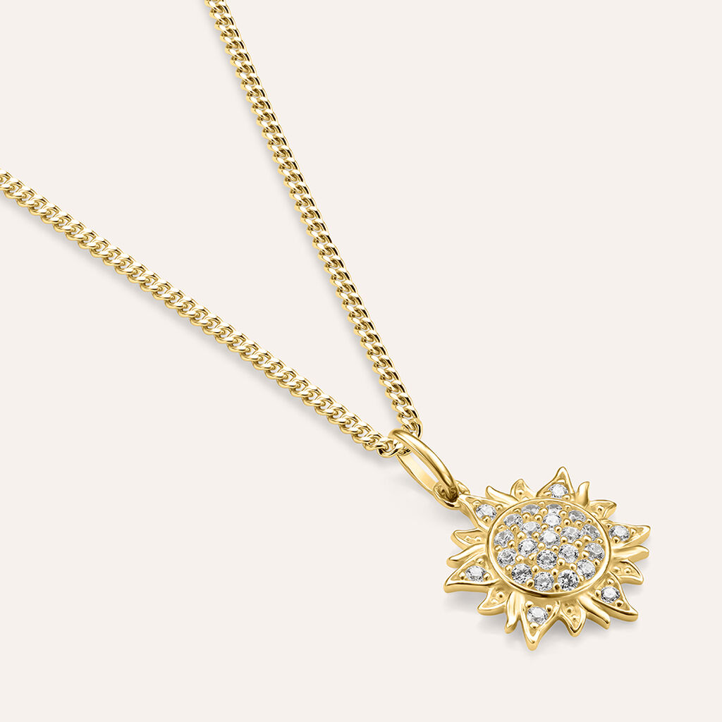 Pendente Po&egrave;me Oro Giallo Cubic Zirconia