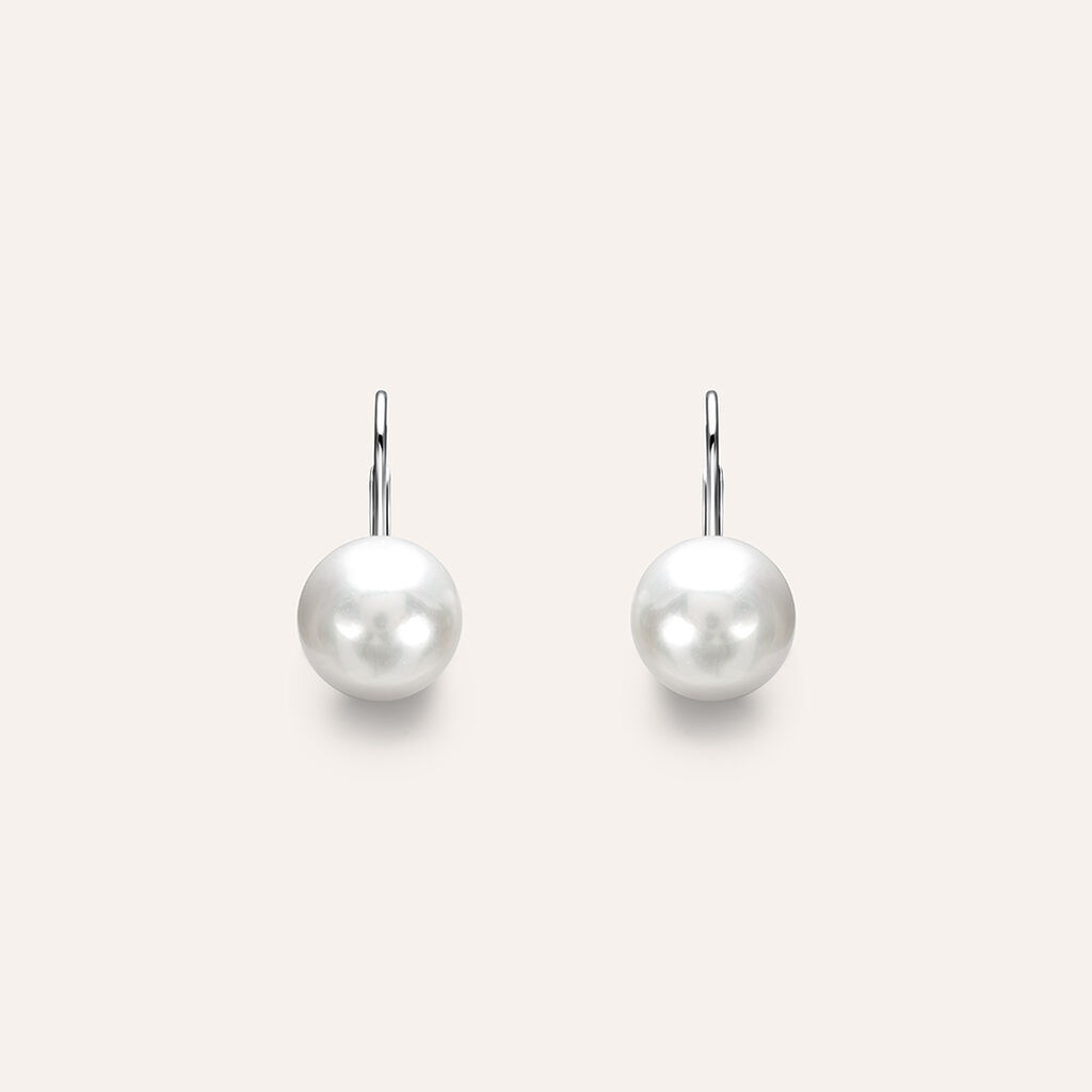 Orecchini Pendenti Silver Pearls Argento Rodiato Perla sintentica