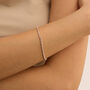 Bracciale Tennis Romantic Shine Metallo Rosa Cristallo