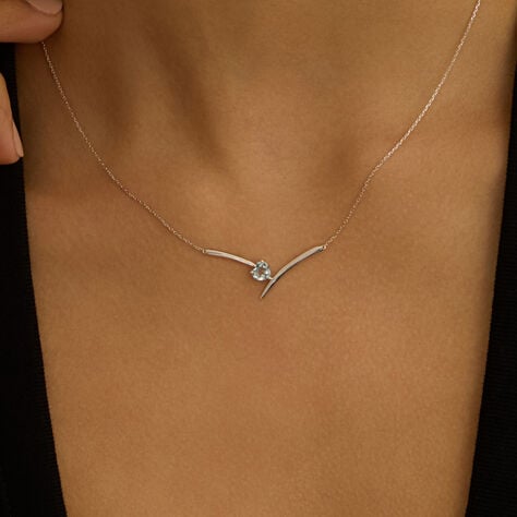 Collana Amélie Oro Bianco Topazio - Collane Donna | Stroili