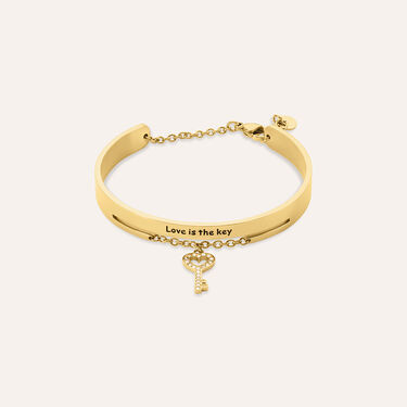 Bangle Radiance Acciaio Dorato Cristallo