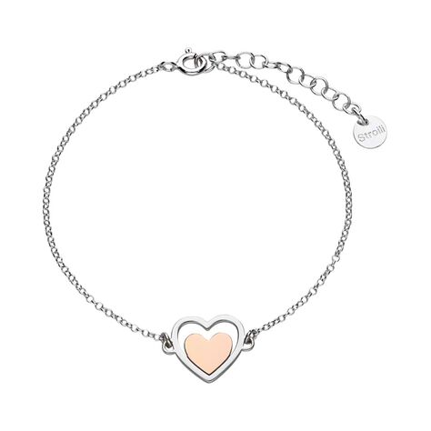 Bracciale Silver Collection Argento Bicolore Bianco / Rosa - Bracciali con Incisione Donna | Stroili