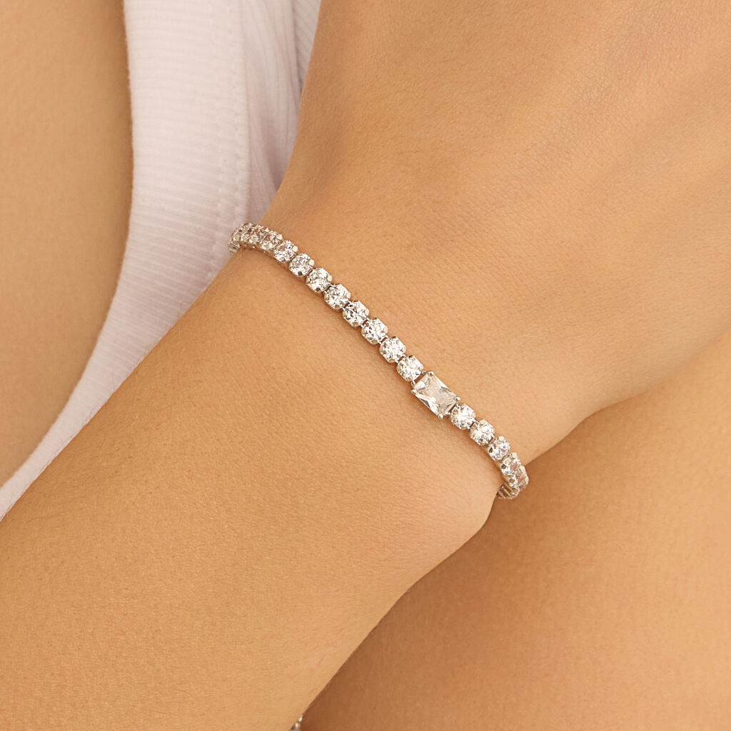 Bracciale Tennis Silver Elegance Argento Rodiato Cubic Zirconia - Regalo per Cerimonie Religiose Donna | Stroili