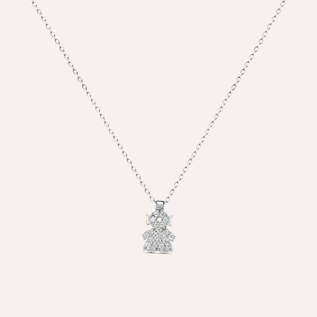 Collana Claire Oro Bianco Cubic Zirconia - Collane Donna | Stroili