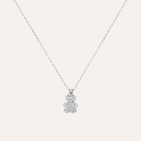 Collana Claire Oro Bianco Cubic Zirconia - Collane Donna | Stroili