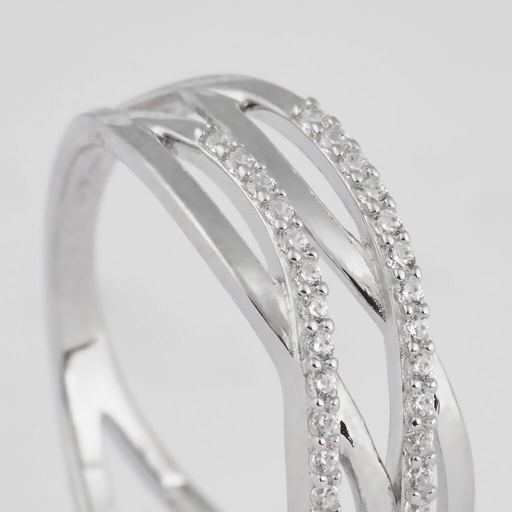 Anello Fantasia Silver Shine Argento Rodiato Cubic Zirconia - Anelli con Pietre Donna | Stroili