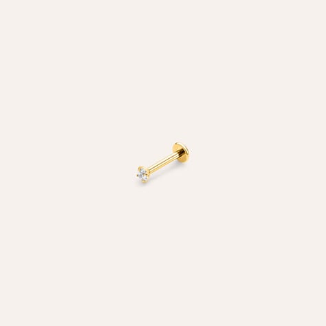 Piercing Orecchio Punto Luce Lady Chic Titanio Giallo Cubic Zirconia - Regalo per Cerimonie Religiose Unisex | Stroili