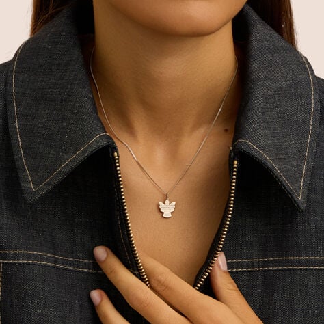 Pendente Holy Oro Bianco - Ciondoli con Incisione Unisex | Stroili