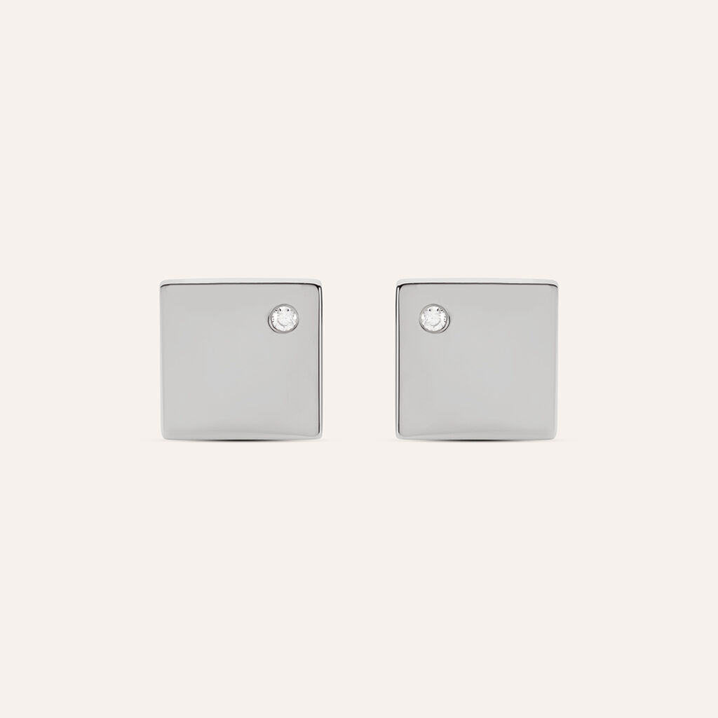 Gemelli Gentleman Argento Rodiato Cubic Zirconia