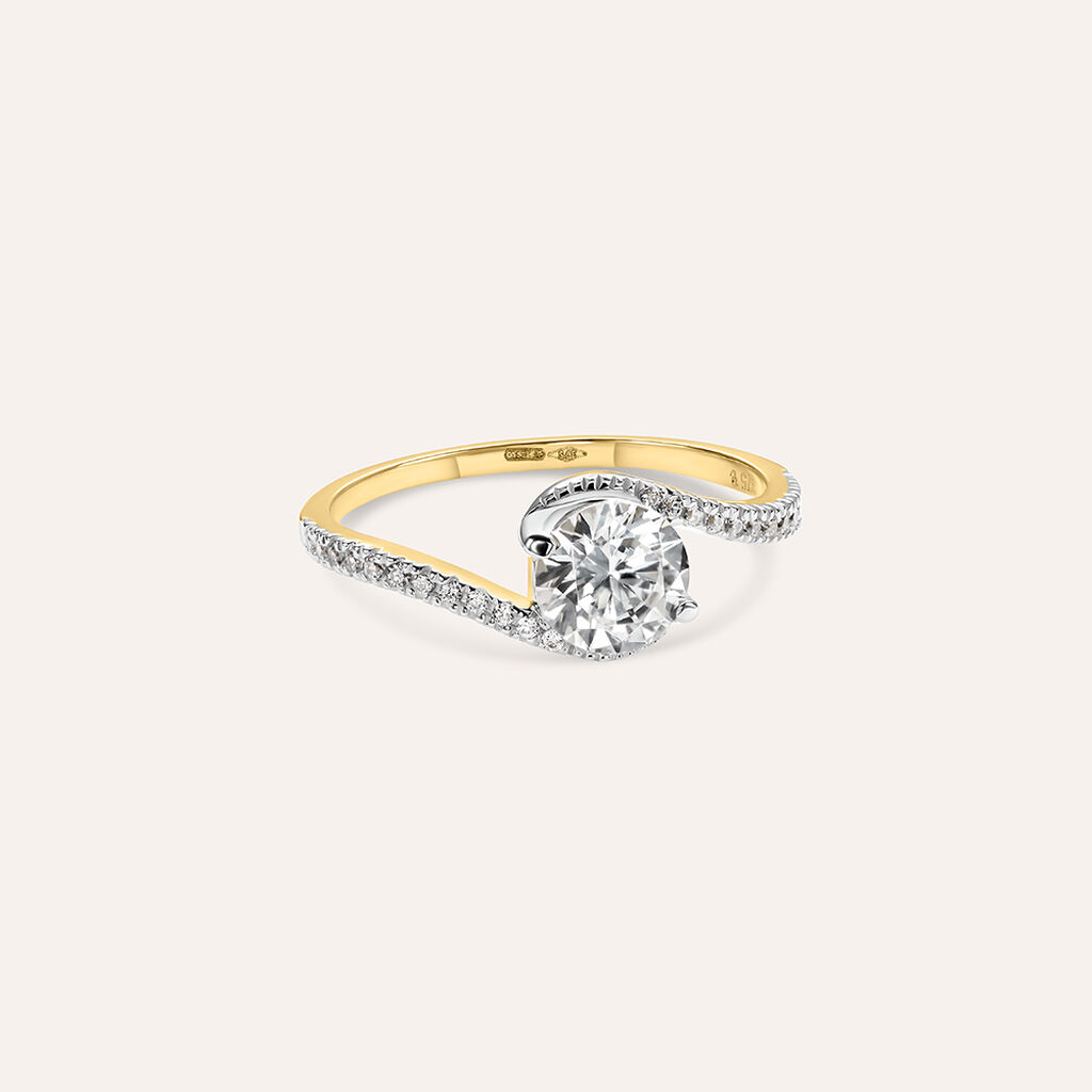Anello Solitario Claire Oro Giallo Cubic Zirconia - Anelli con Pietre Donna | Stroili