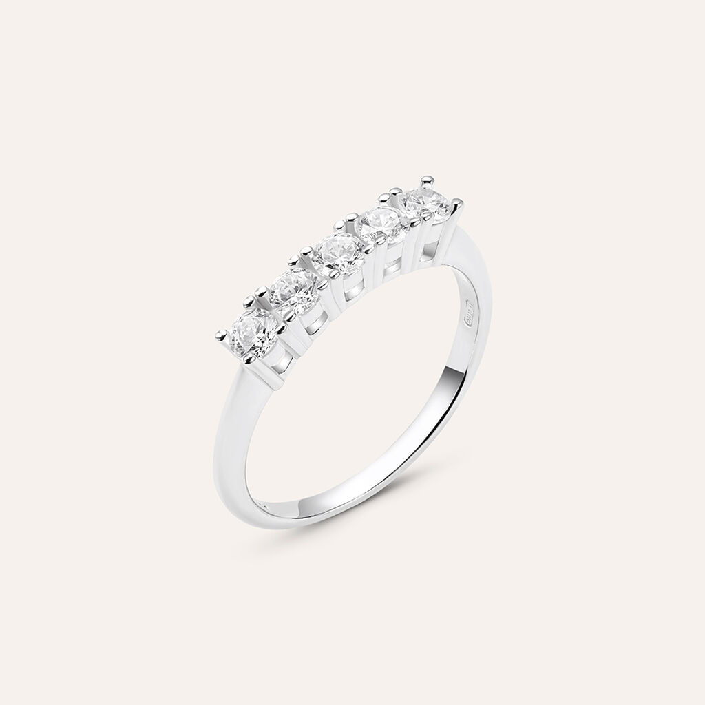 Anello Riviere Silver Elegance Argento Rodiato Cubic Zirconia - Anelli Riviere Donna | Stroili