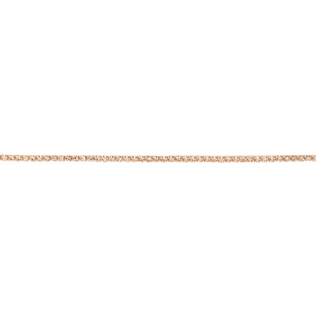 Bracciale Tennis Romantic Shine Metallo Rosa Cristallo - Bracciali Tennis Donna | Stroili