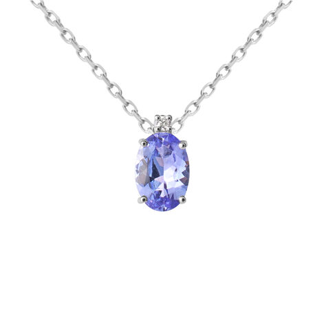 Collana Punto Luce Jasmine Oro Bianco Tanzanite Diamante - Collane Punto Luce Donna | Stroili