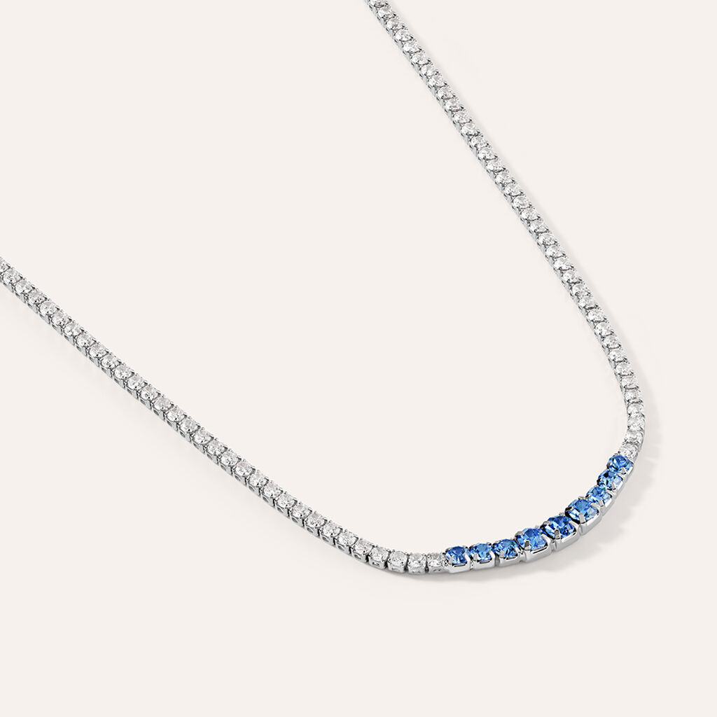 Collana Tennis Romantic Shine Metallo Cristallo