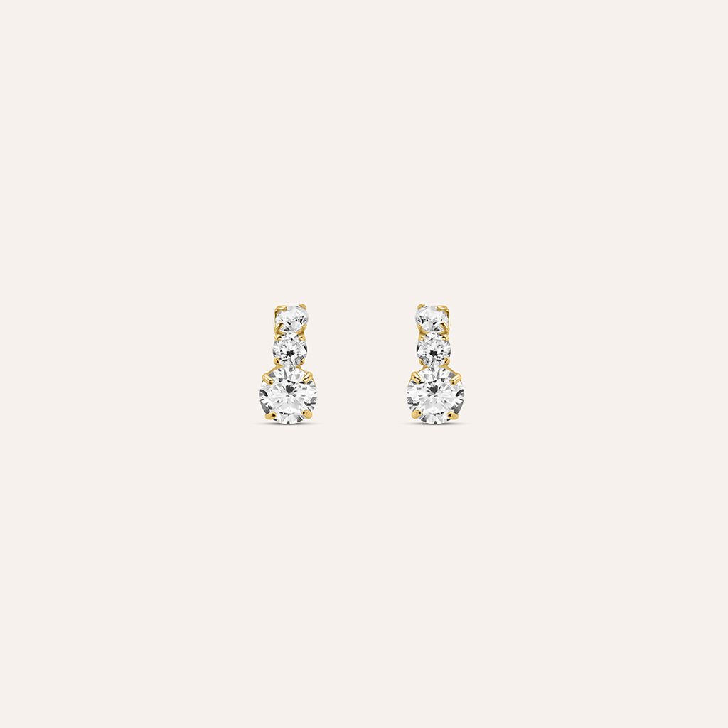 Orecchini Lobo Trilogy Bon Ton Oro Giallo Cubic Zirconia - Gioielli Donna | Stroili
