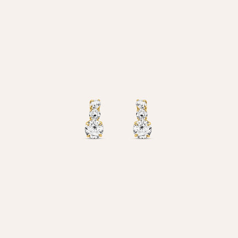 Orecchini Lobo Trilogy Bon Ton Oro Giallo Cubic Zirconia - Gioielli Donna | Stroili