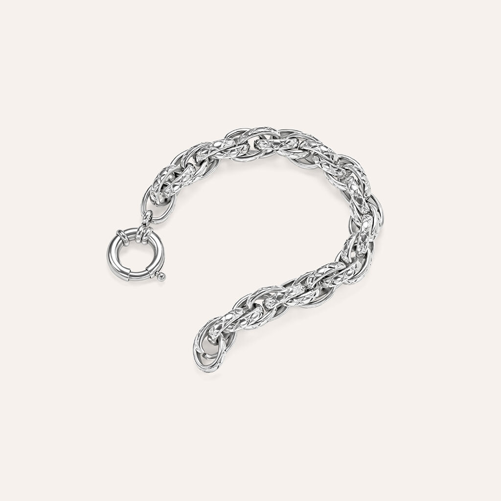 Bracciale Catena Lady Code Acciaio Bianco - Bracciali Donna | Stroili