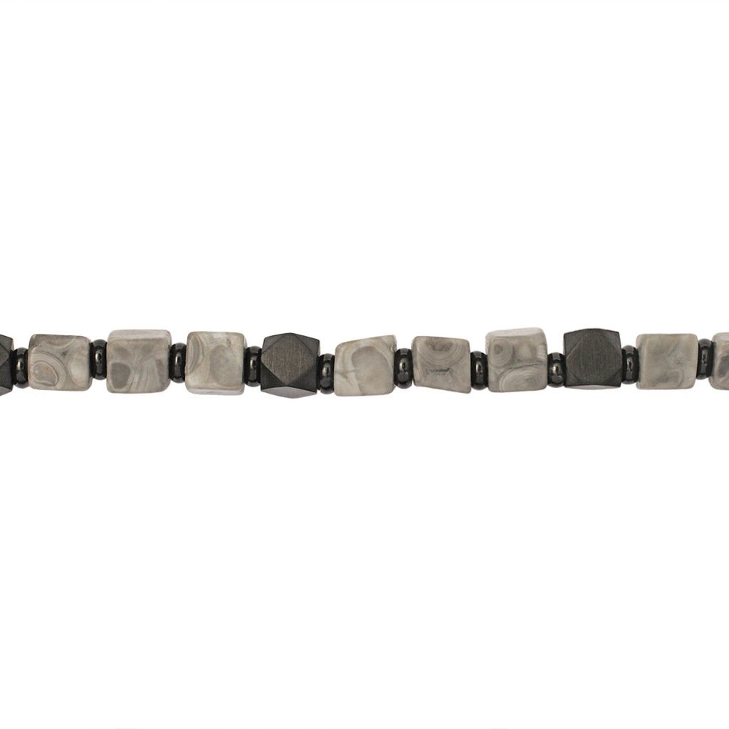 Bracciale Man Code Acciaio Antracite Labradorite - Bracciali Uomo | Stroili