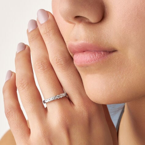 Anello Riviere Firmamenti Oro Bianco Diamante - Anelli Riviere Donna | Stroili