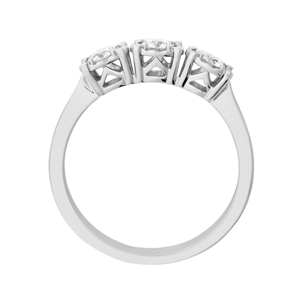 Anello Trilogy Diamotion Oro Bianco Diamante