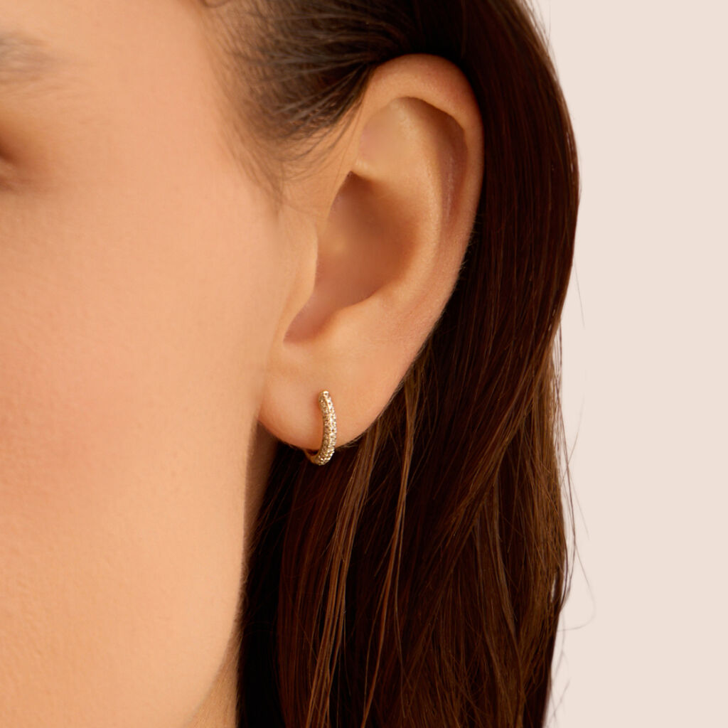 Mono Orecchino A Cerchio Sophia Oro Giallo Diamante