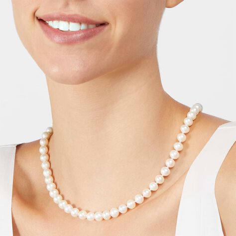 Collana Gold Pearls Oro Bianco Perla D'Acqua Dolce Diamante - Collane Donna | Stroili