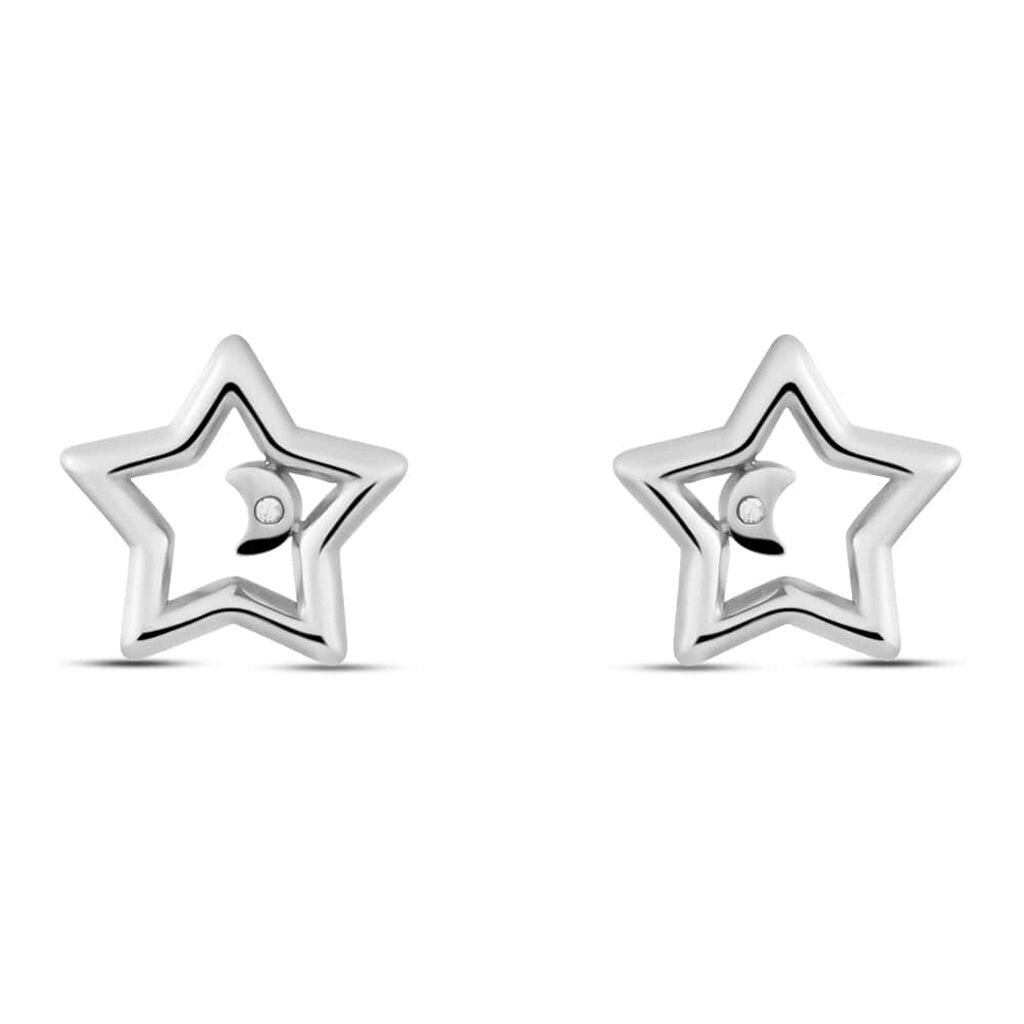 Orecchini Lobo Sunrise Acciaio Cristallo