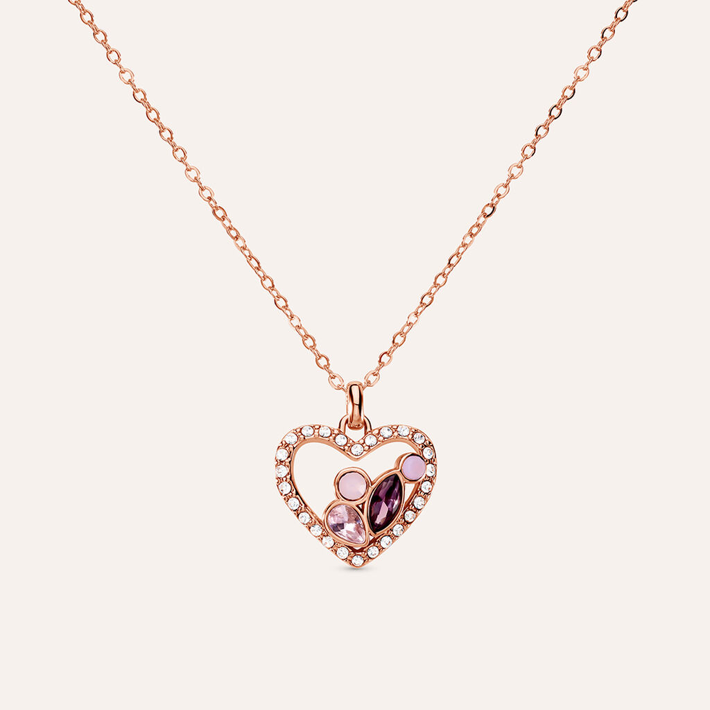 Collana Violet Ottone Rosa Cristallo - Collane Donna | Stroili