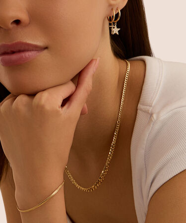 Orecchini A Cerchio Toujours Oro Giallo Cubic Zirconia