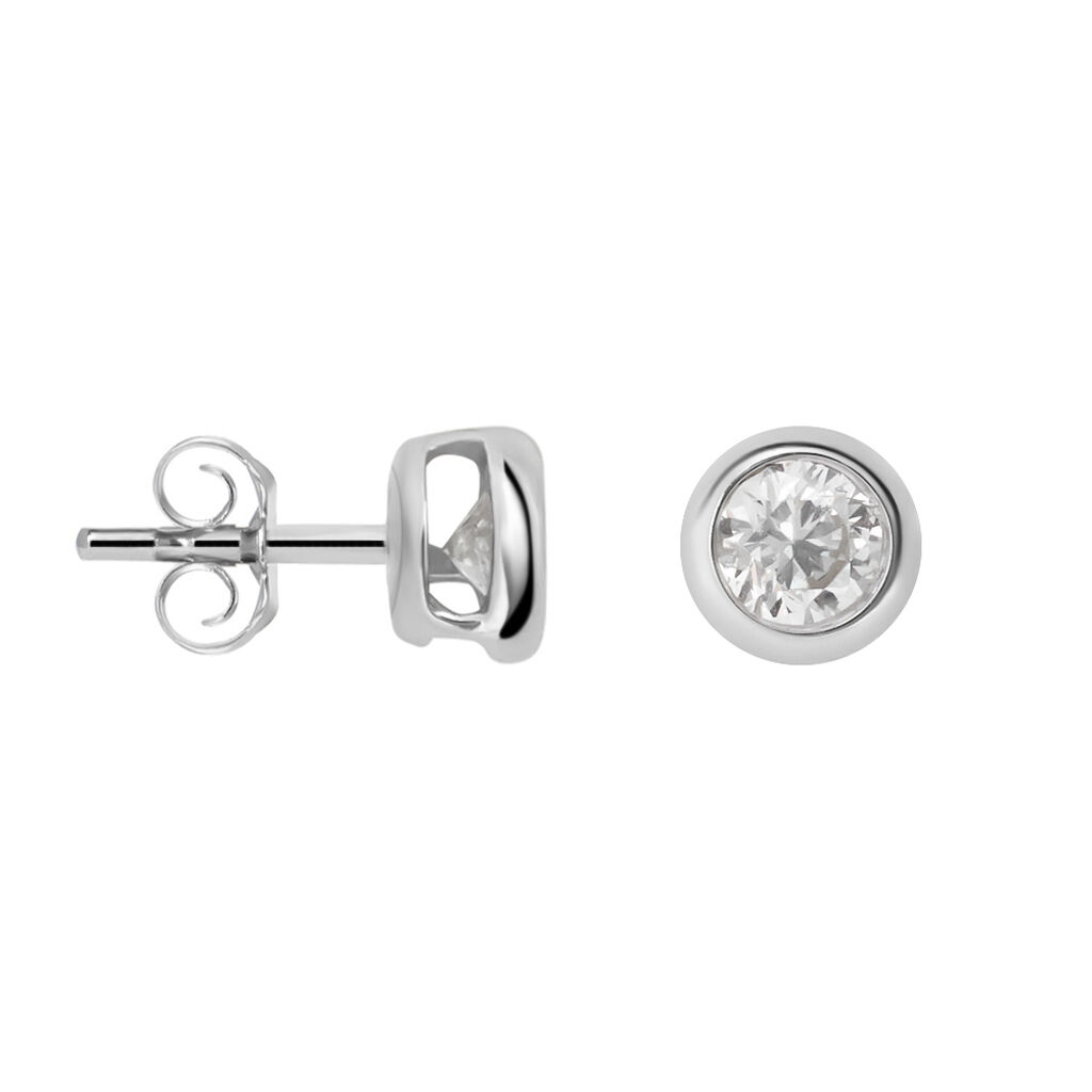 Orecchini Lobo Punto Luce Grace Oro Bianco Diamante