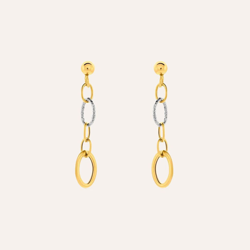 Orecchini Pendenti Beverly Oro Bicolore - Orecchini Pendenti Donna | Stroili