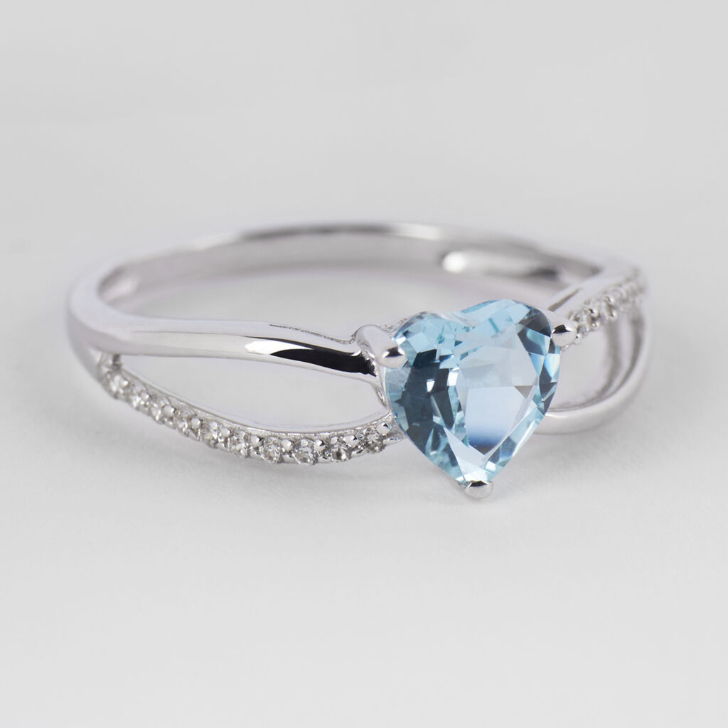 Anello Solitario Amélie Oro Bianco Topazio Cubic Zirconia - Anelli con Pietre Donna | Stroili