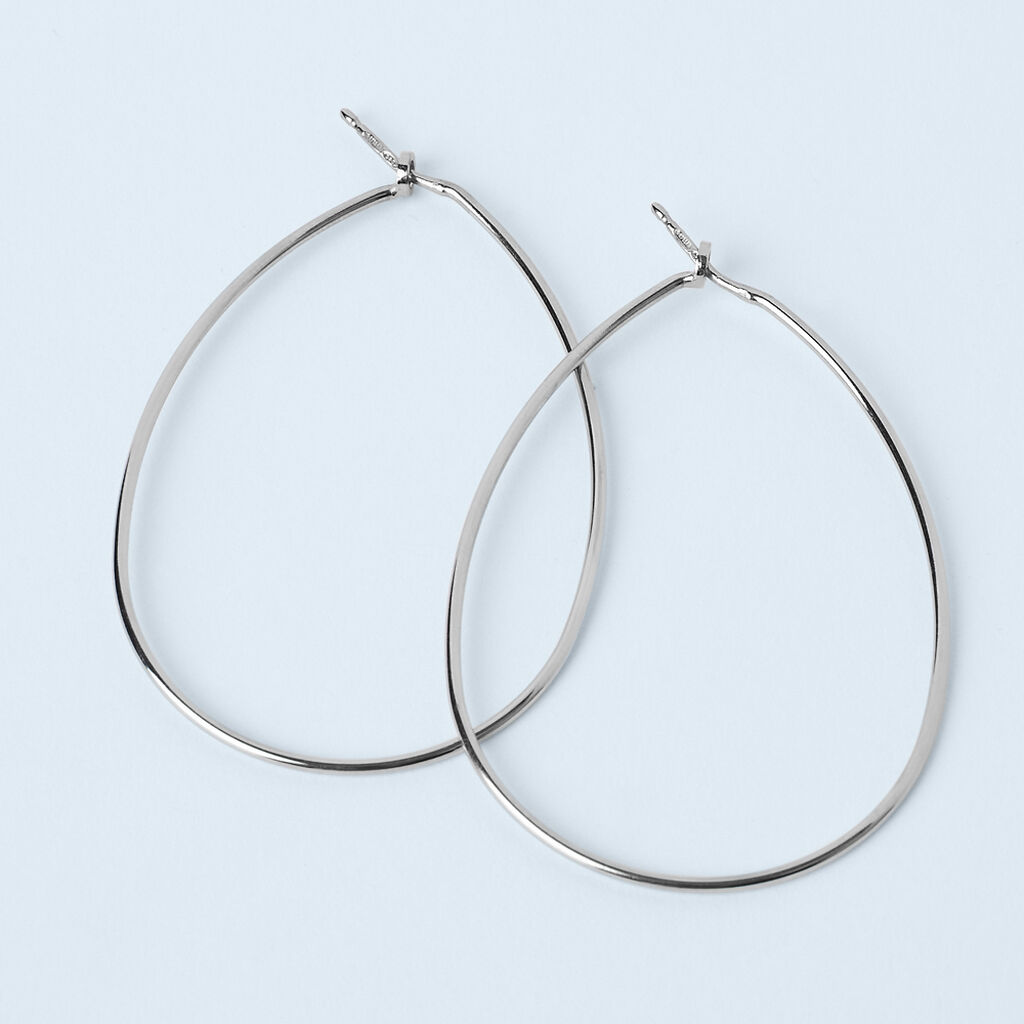 Orecchini A Cerchio Silver Collection Argento Rodiato - Orecchini a Cerchio Donna | Stroili