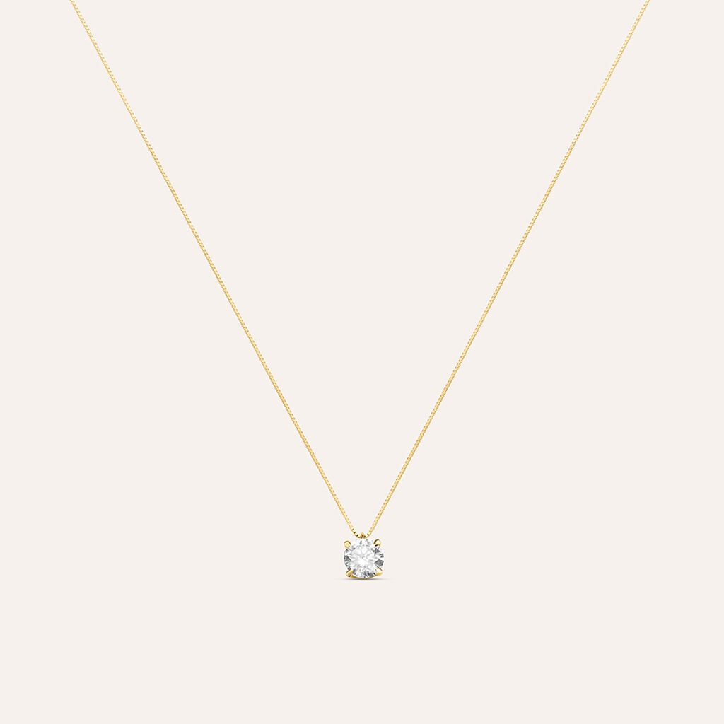 Collana Punto Luce Claire Oro Giallo Cubic Zirconia