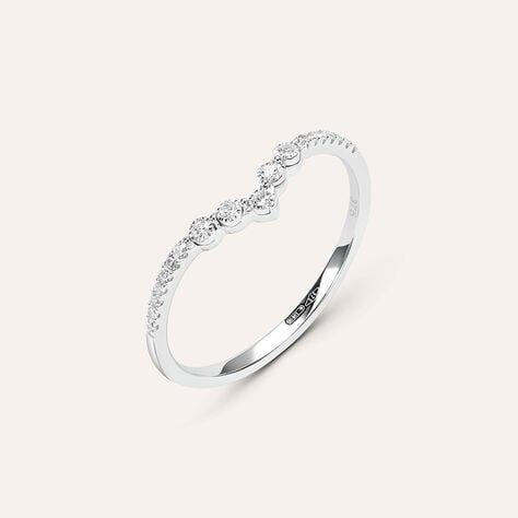 Anello Fedina Sophia Oro Bianco Diamante - Anelli con Pietre Donna | Stroili