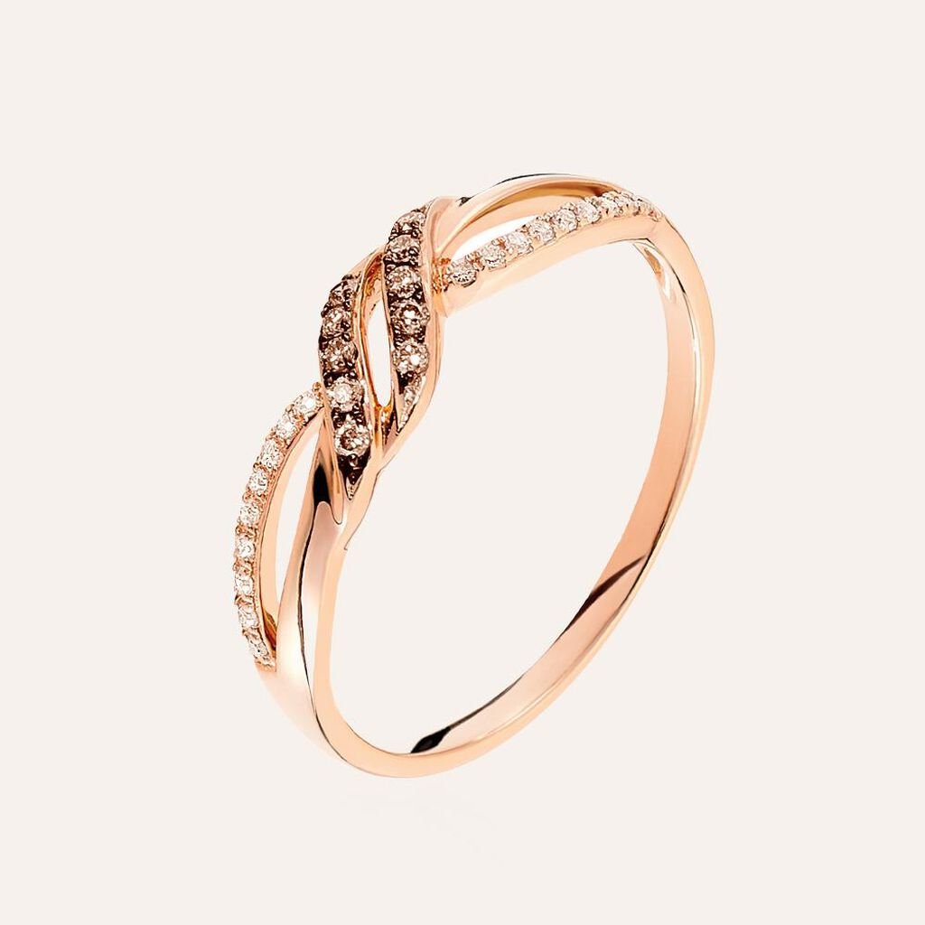 Anello Fascia Sophia Oro Rosa Diamante