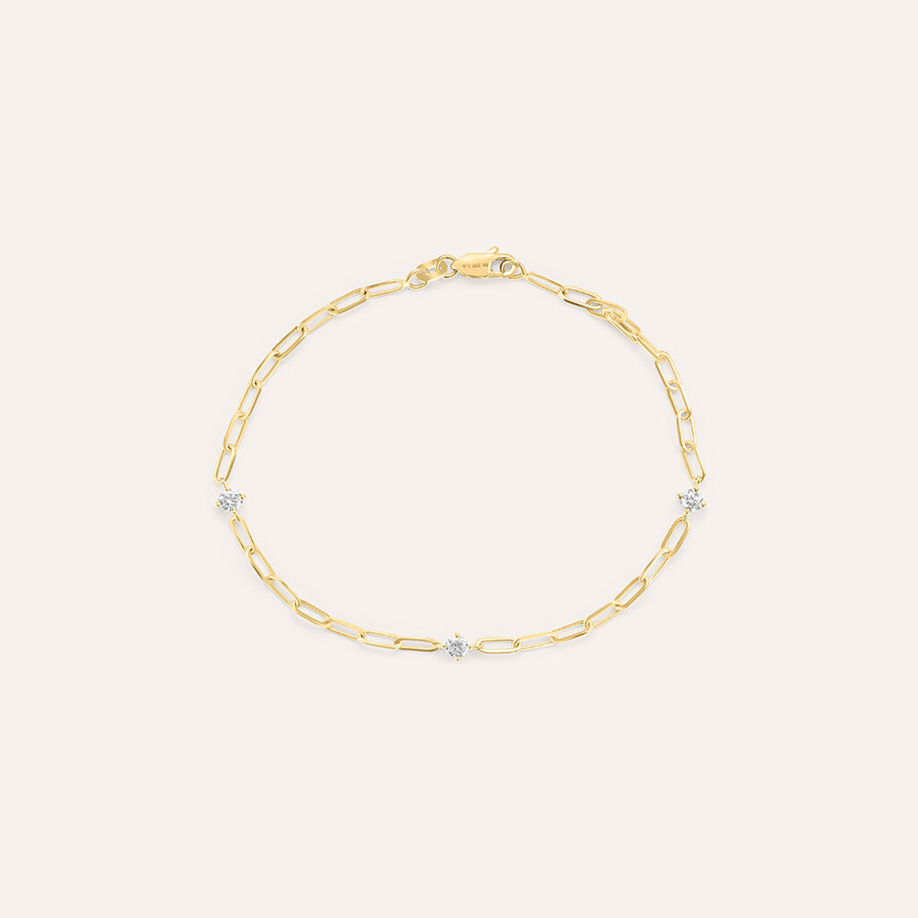 Bracciale Catena Diamade Glam Oro Giallo Diamante Lab-Grown