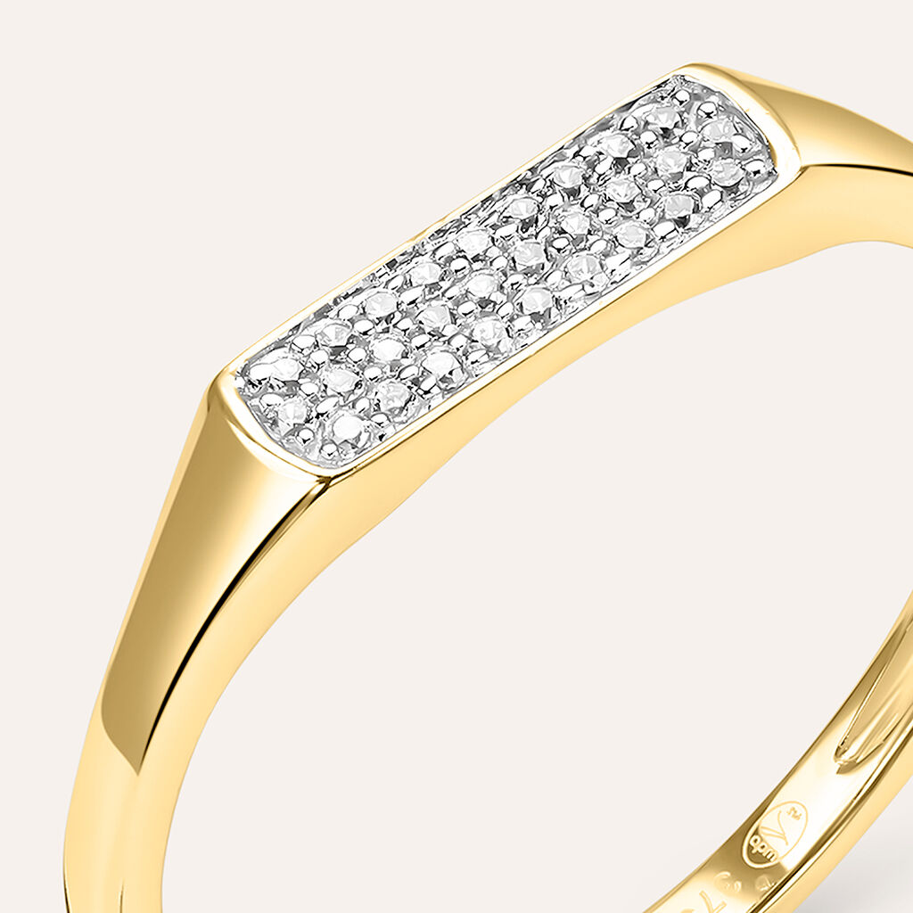 Anello Chevalier Claire Oro Giallo Cubic Zirconia