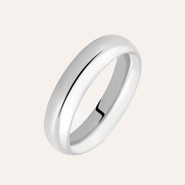 Fede Comoda Leggera 5 mm Oro Bianco Fede Comoda Leggera 5 mm Oro Bianco