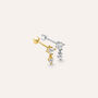 Piercing Orecchio Doppio Punto Luce Helix Ear Shine Oro Bianco Cubic Zirconia
