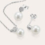Collana Silver Pearls Argento Rodiato Perla sintentica Cubic Zirconia