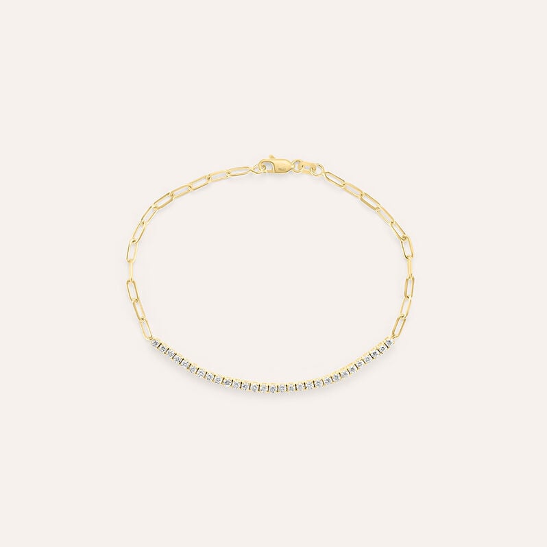 Bracciale Catena Diamade Glam Oro Giallo Diamante Lab-Grown - Bracciali Donna | Stroili