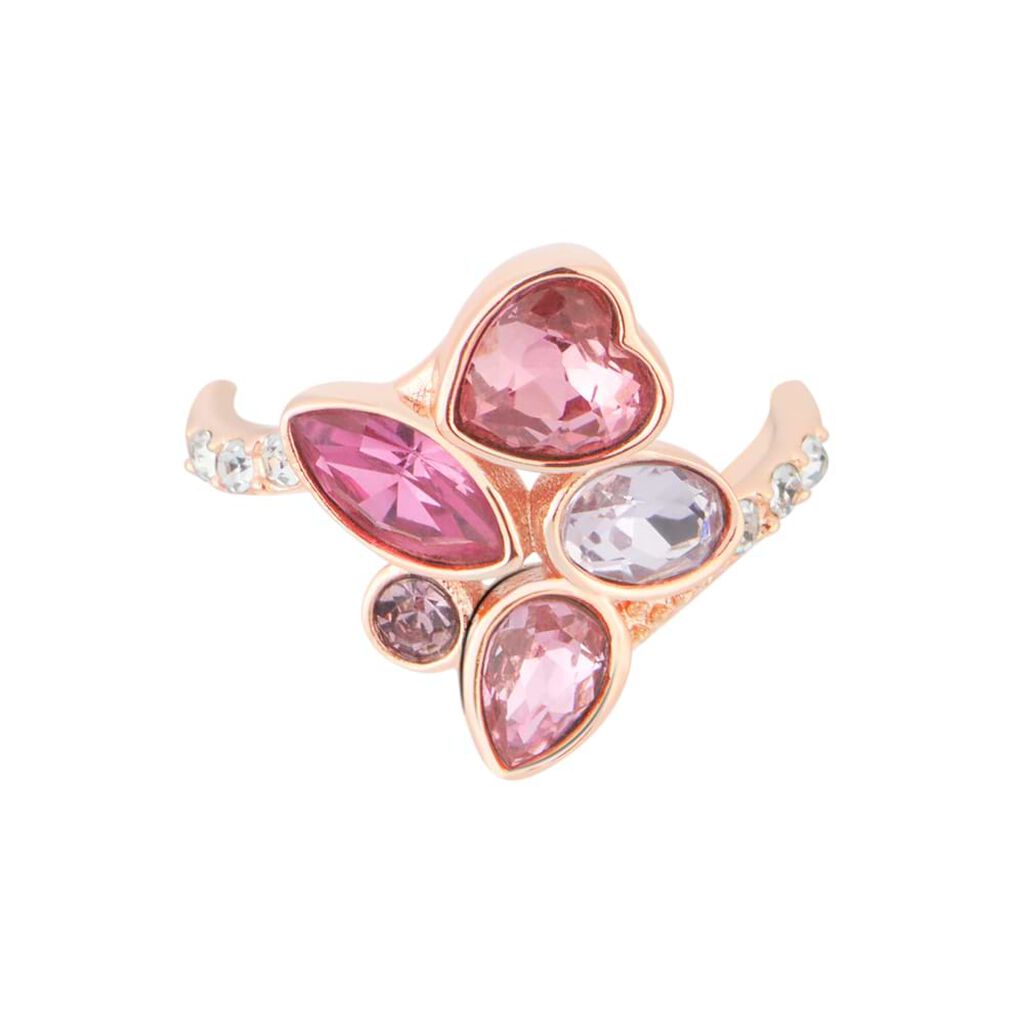 Anello Fantasia Violet Ottone Rosa Cristallo - Anelli con Pietre Donna | Stroili