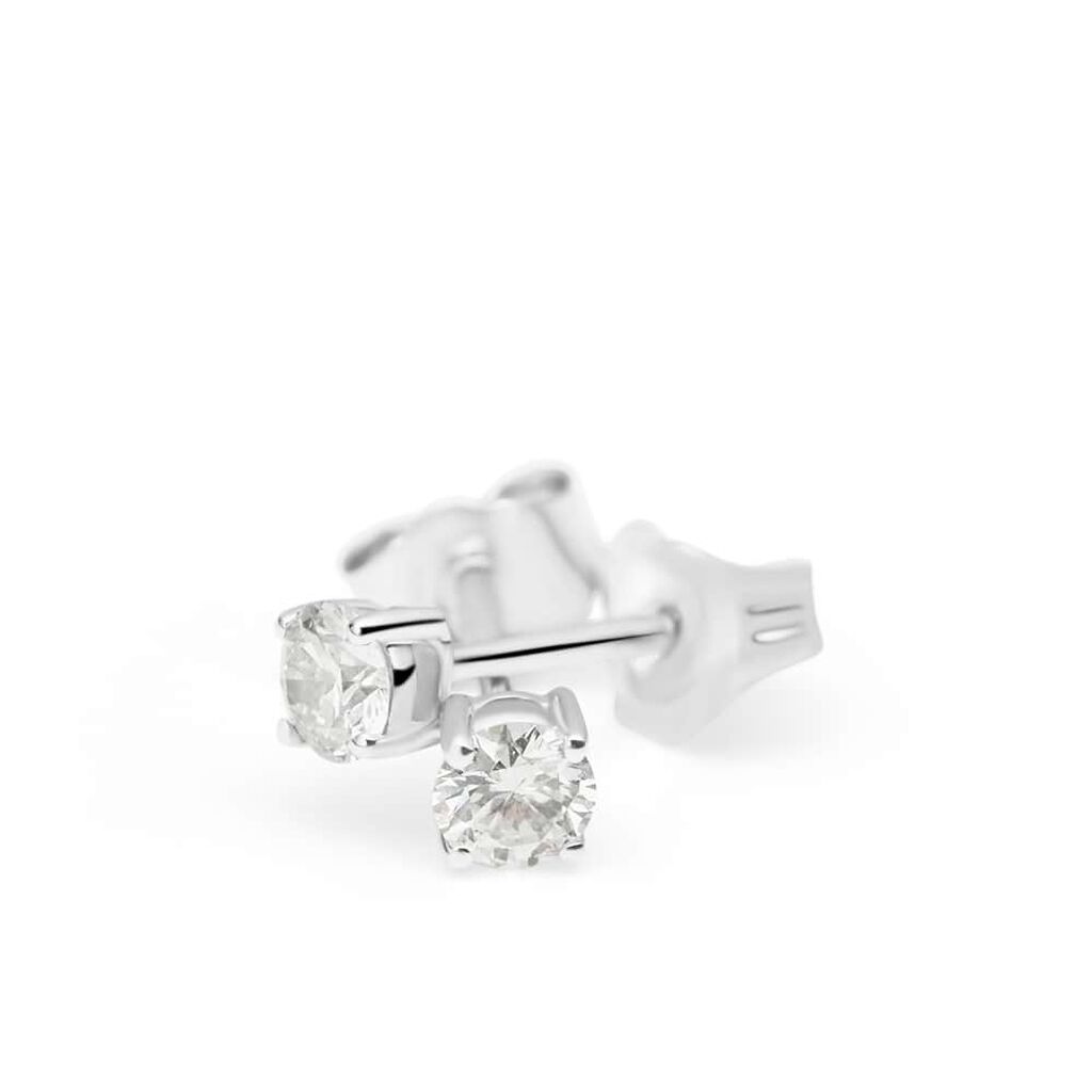 Orecchini Lobo Punto Luce Grace Oro Bianco Diamante - Orecchini a Lobo Donna | Stroili
