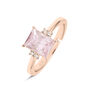 Anello Solitario Violet Ottone Rosa Cristallo